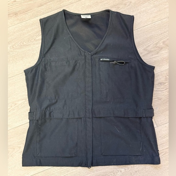 Y2K Vintage 2000 Columbia Women’s Utility Vest Black Gorpcore Gilet Sz.S - Picture 2 of 9